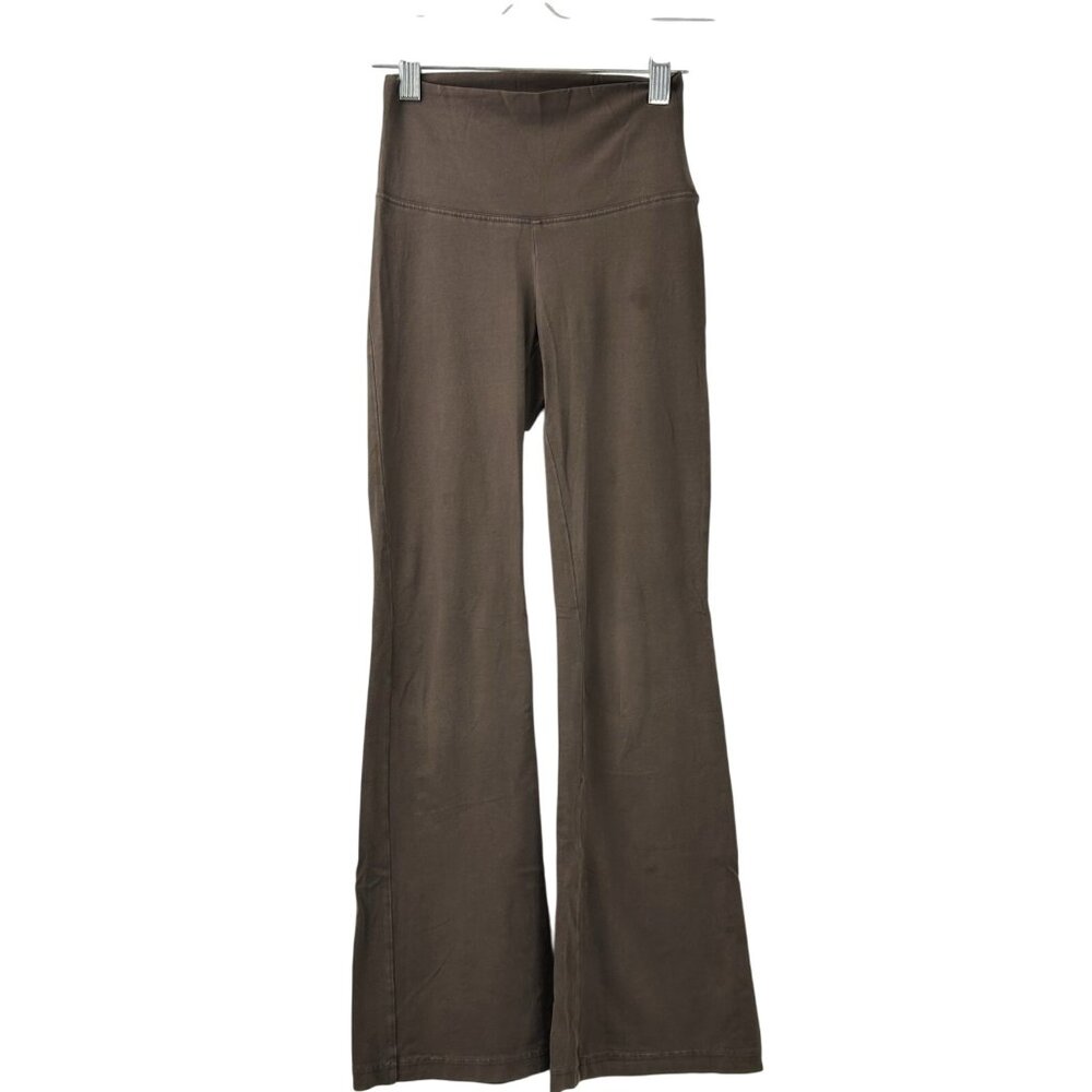 TNA Aritzia Women’s 2XS  Flare Legging Yoga Pant Pull On Cotton Stretch Brown
